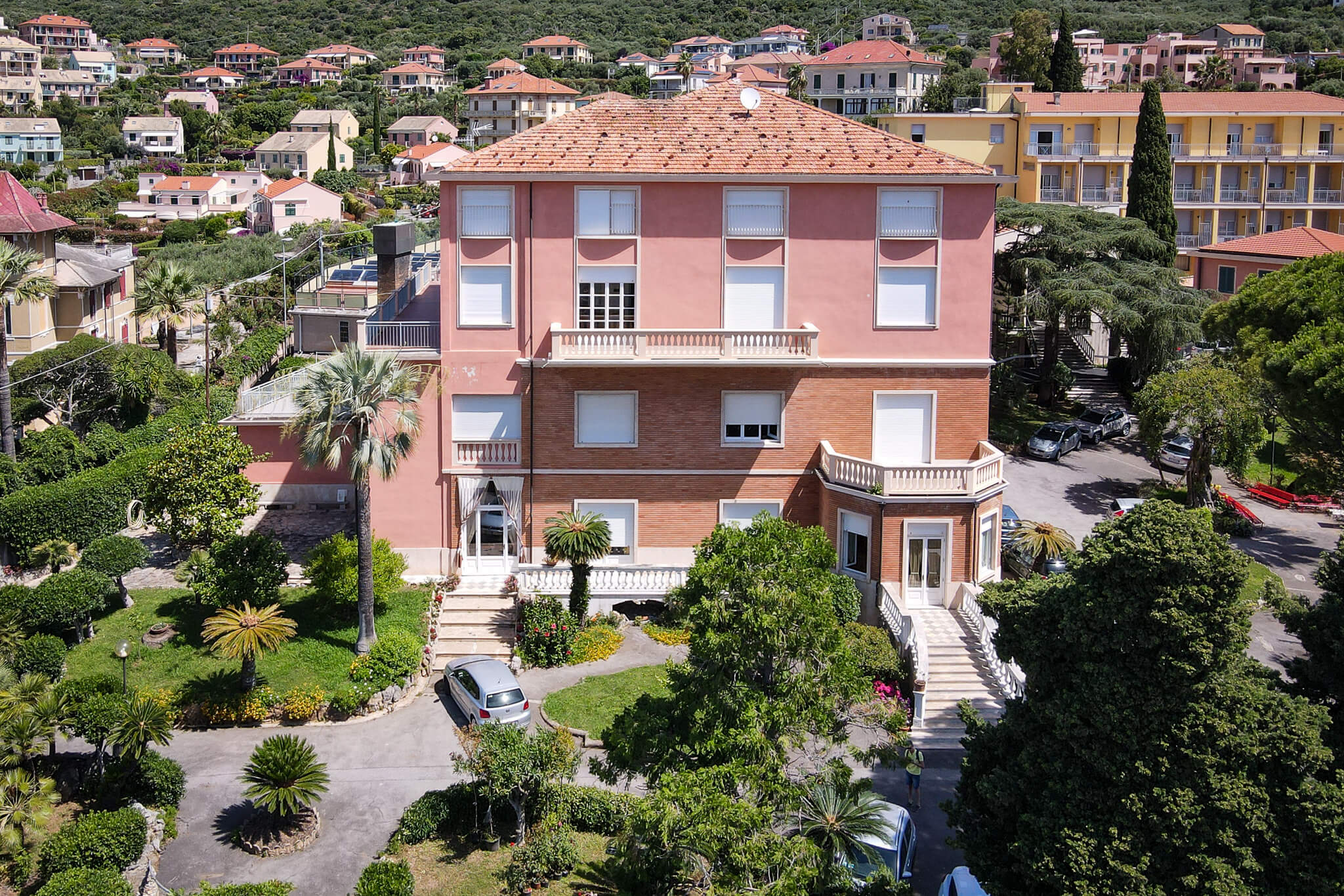 vista dall'alto dell'edificio Villa Zaveria